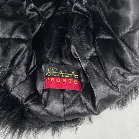 Scala Pronto Trapper Aviator Bomber Black Winter Hat - Picture 7 of 7